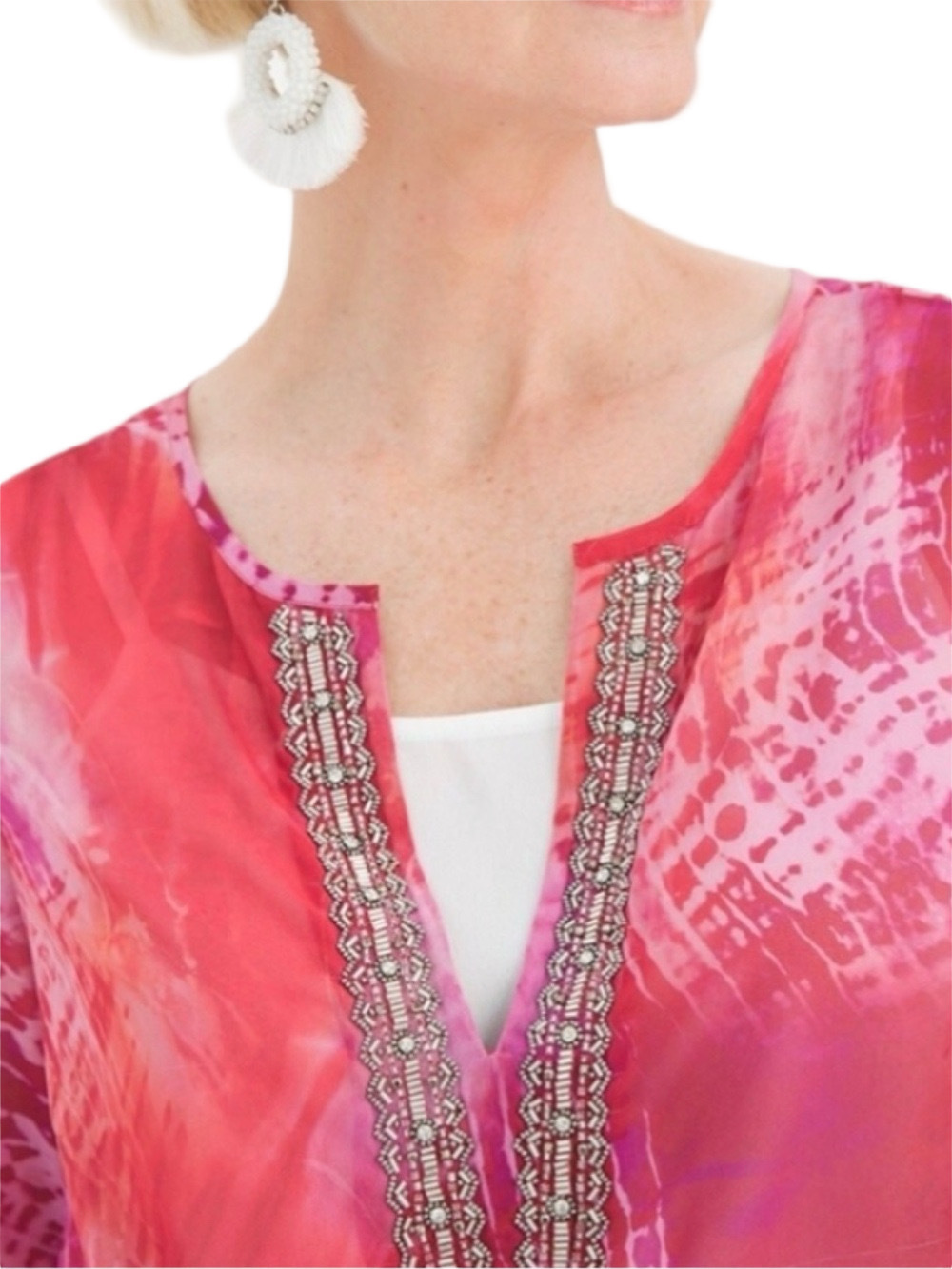 01. WOMENS CHICO’S 2/L DETAIL TOP - Picture 3 of 8
